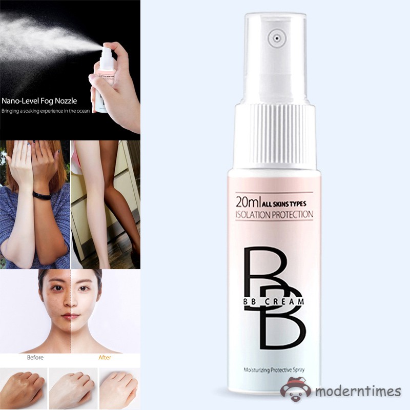 (hàng Mới Về) Kem Bb Dạng Xịt Che Khuyết Điểm Dưỡng Ẩm Chống Thấm Nước Làm Trắng Da Cho Người Lười