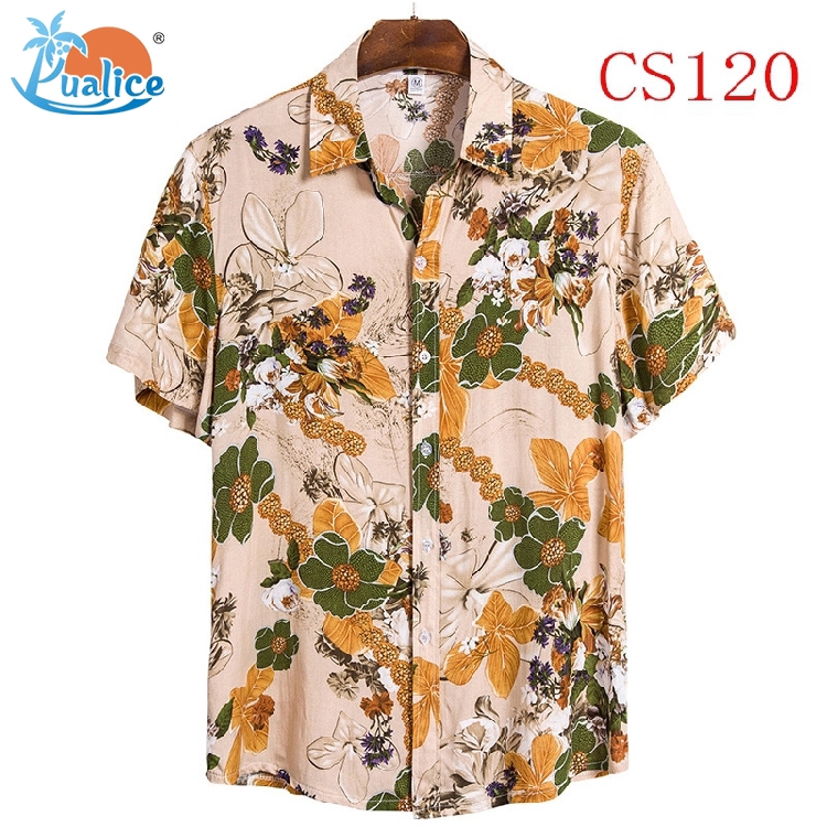 Áo sơ mi nam ngắn tay in họa tiết thời trang