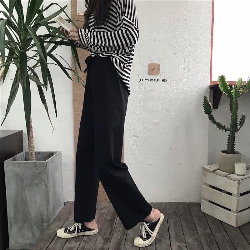 Quần Ống Rộng Nữ trơn dáng suông phong cách ulzzang Hàn Quốc - MaoMao | BigBuy360 - bigbuy360.vn