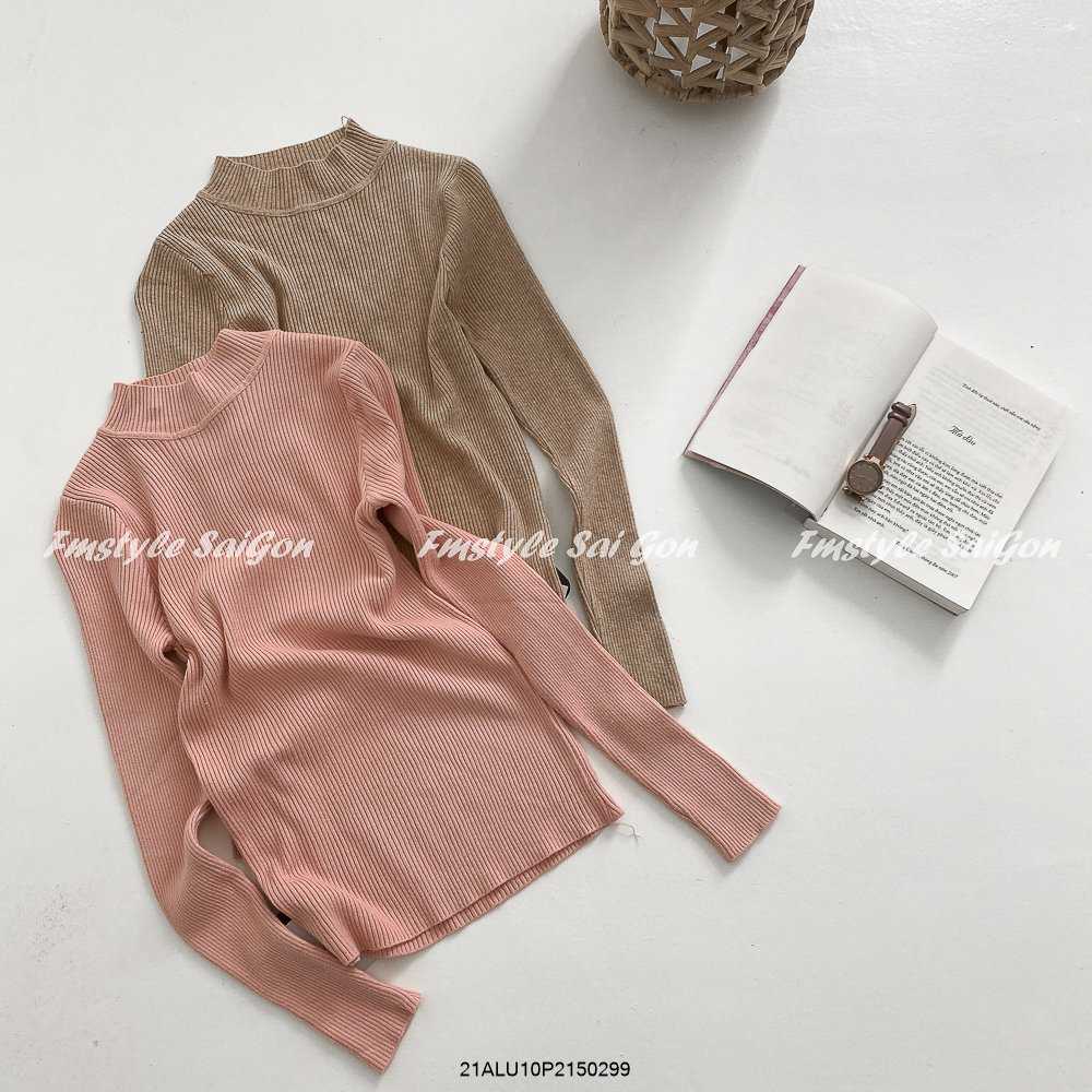Áo len nữ tay dài cổ cao form đẹp thu đông ulzzang thời trang Fmstyle Saigon 21ALU10P21502