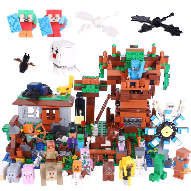 (Có Sẵn) Bộ Lắp ghép Lego Lele Minecraft Nông Trại Vui Nhộn LeLe 33163 63039