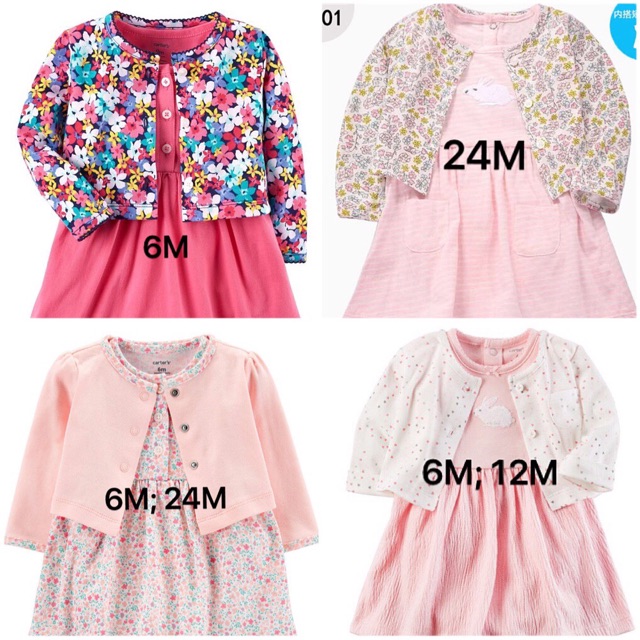 BODY ĐẦM BÉ GÁI CARTER KÈM KHOÁC LỬNG