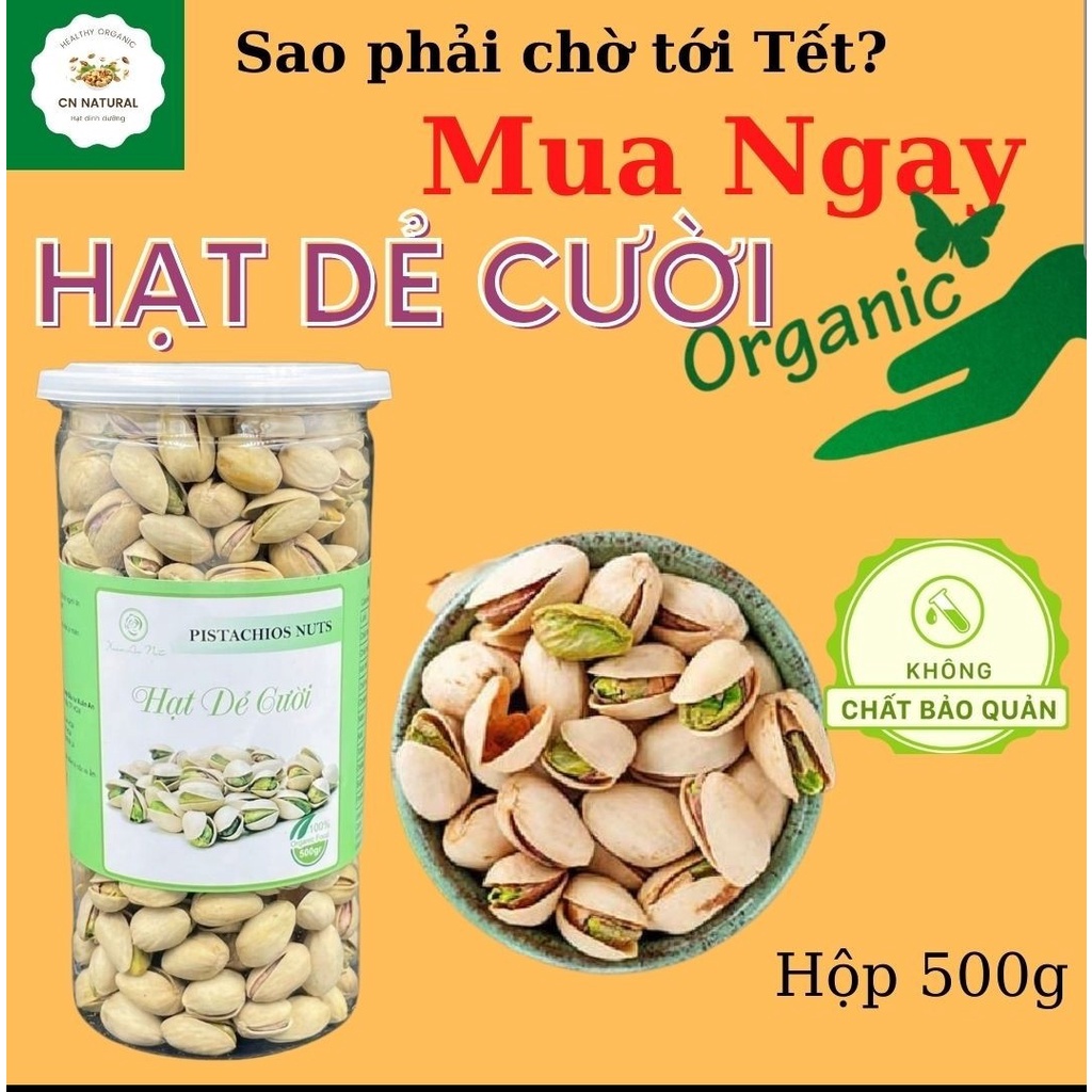 Hạt dẻ cười hộp 500g hạt dinh dưỡng CN Natural
