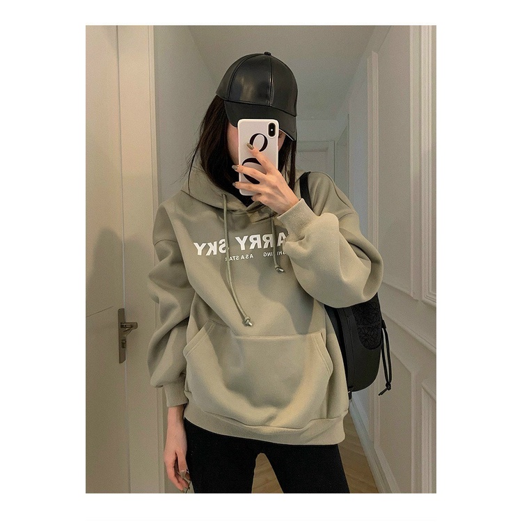 [RẺ VÔ ĐỊCH] Áo Hoodie Xanh Xám Sky Unisex [FREESHIP] Nỉ ngoại form rộng tay bồng kiểu dáng oversize cá tính