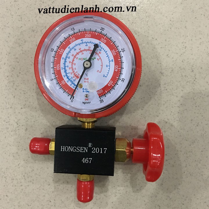 Đồng hồ đo nạp gas đơn hãng Hongsen Cao áp - Hạ áp HS-467AH HS-467AL TD