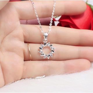 Dây chuyền bạc ta mặt hoa nguyệt quế cực xinh cho nữ
