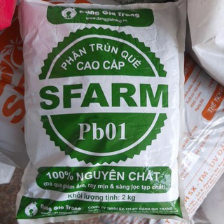 Phân trùng quế cao cấp SFARM pb01 dạng bột lpai 2kg