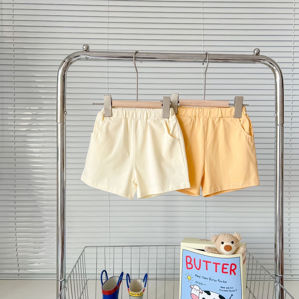 Set Đồ Mùa Hè 2 Món Gồm Áo Thun Tay Cộc In Hình Gấu + Quần Ngắn Cho Bé Sơ Sinh