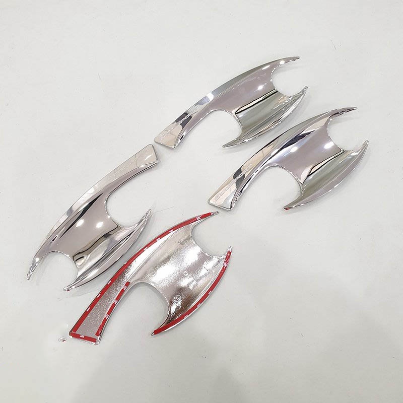 Bộ 4 ốp hõm cửa xe Ecosport 2014 đến 2021 mạ crom cao cấp - mẫu cánh chim