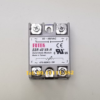 Rơ le bán dẫn Fotek SSR-40 VA (loại tốt) dùng để điều khiển tốc độ quay động cơ, điều khiển nhiệt độ...