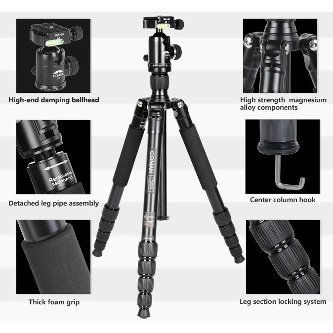 CHÂN MÁY ẢNH/ TRIPOD COMAN TM286AC1