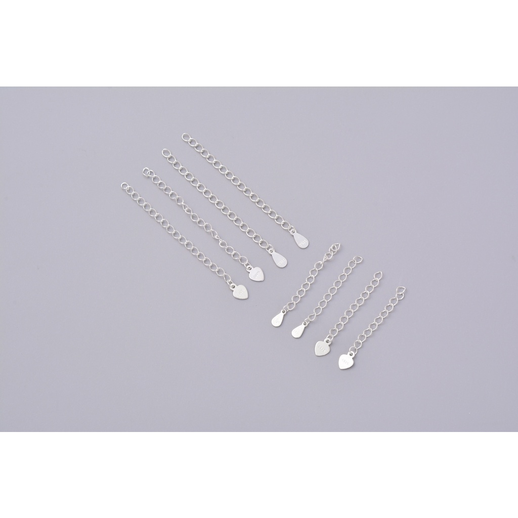 █diy゜ S925 Bạc●Vòng Tay Mở Rộng Bằng Bạc Sterling S925 Hình Trái Tim Đơn Giản Thời Trang DIY