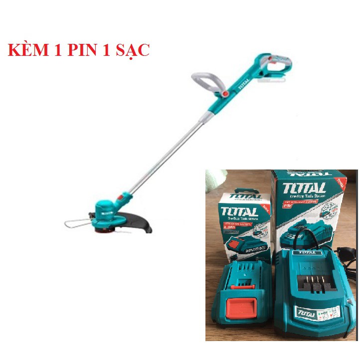 MÁY CẮT CỎ DÙNG PIN 20V TOTAL TGTLI2001 KÈM 1 PIN 1 SẠC