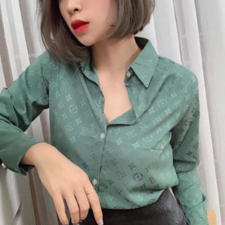 Bán sỉ áo sơ mi nữ lụa gấm 3 mẫu LV Đi , FF