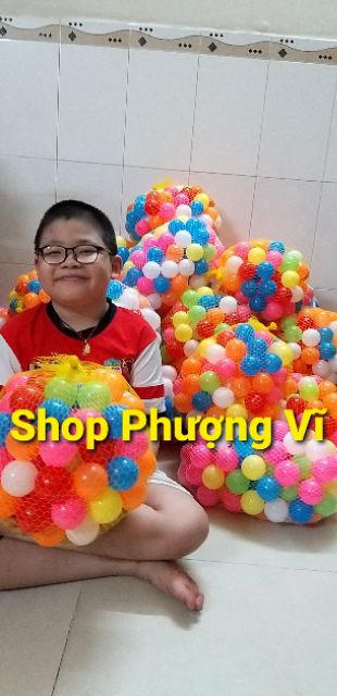 Combo giá sốc túi 50 quả bóng nhựa Việt nam 7 màu size lớn 8cm hàng cao cấp cho bé