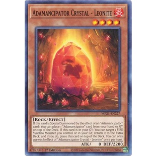 Thẻ bài Yugioh - TCG - Adamancipator Crystal - Leonite / MP21-EN227'