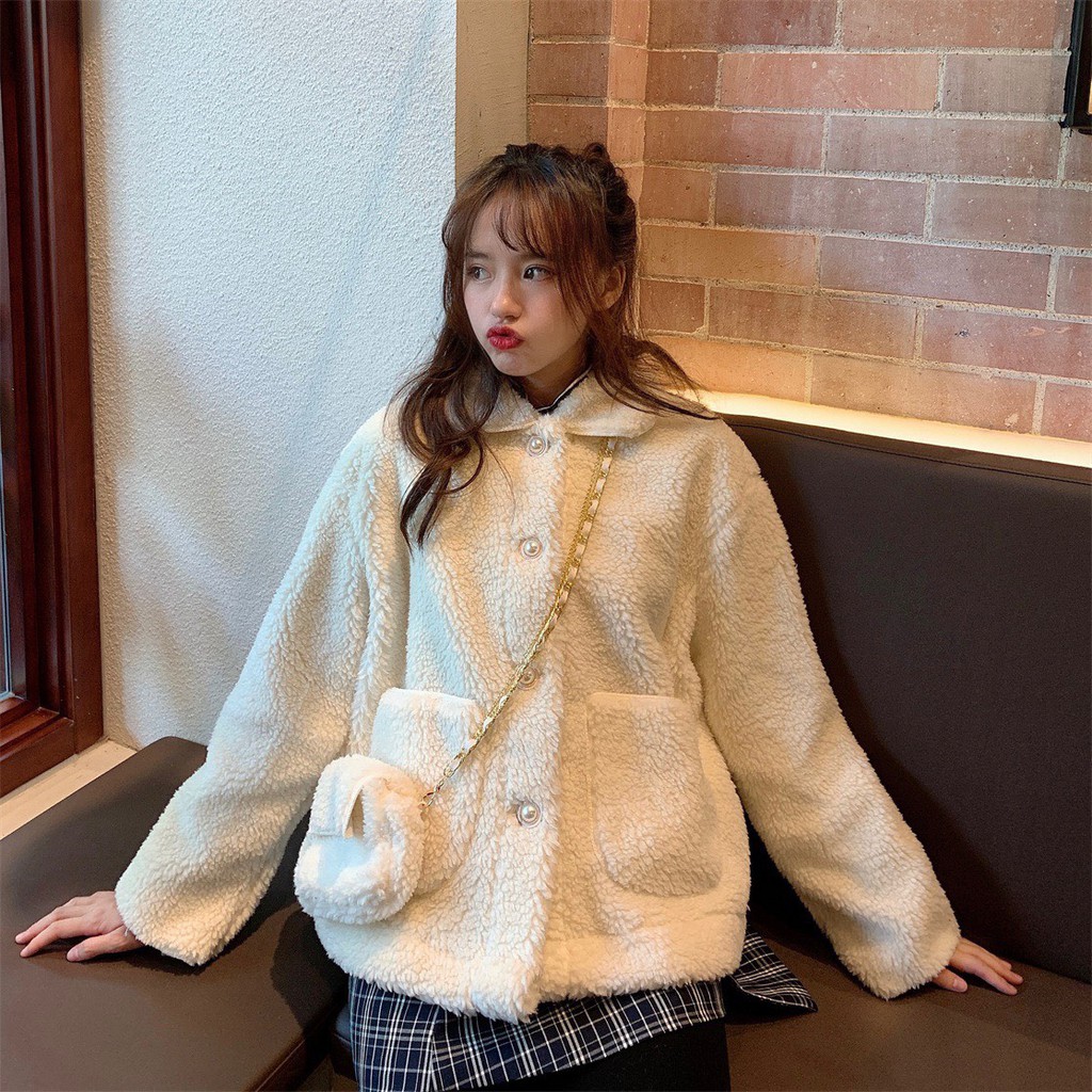 [ẢNH THẬT] - Áo khoác bông kèm túi phối cúc ngọc ulzzang  - A18 - jannahouse | BigBuy360 - bigbuy360.vn