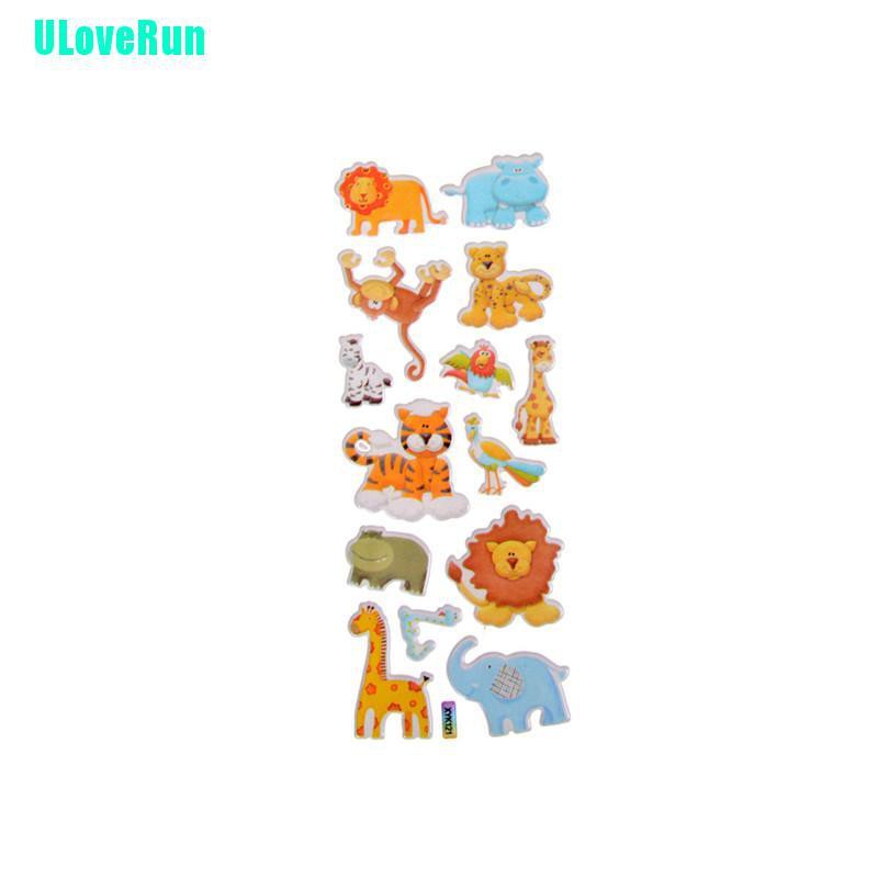 Sticker 3D Hình Sở Thú Hoạt Hình Xinh Xắn Dành Cho Bé