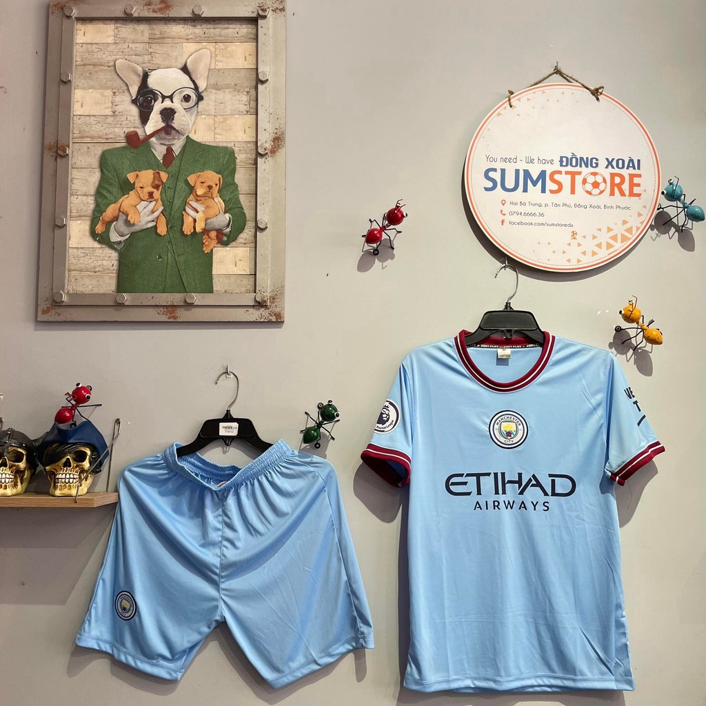 Quần Áo Bóng Đá CLB Man City 22 JP - Áo Đấu Hot 2022, Mẫu Mới, Cực Đẹp