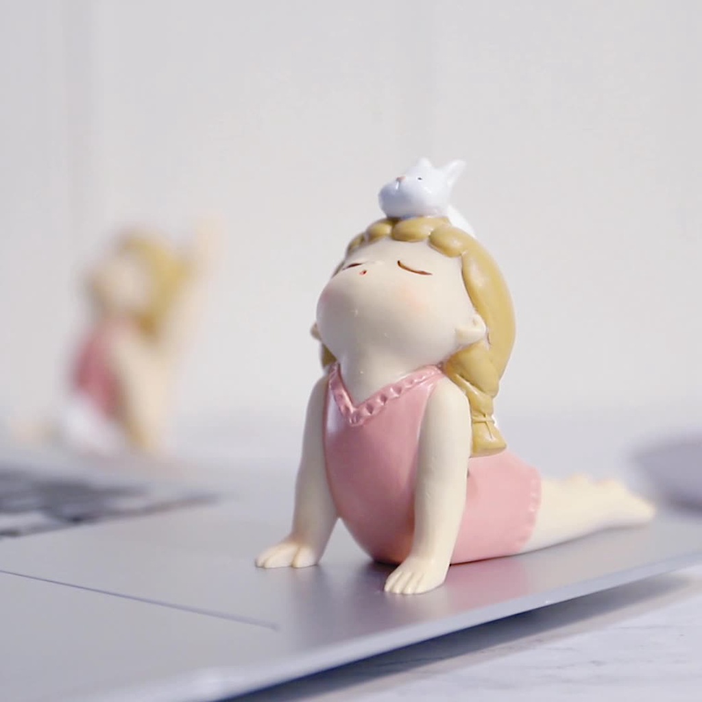 Tượng cô gái tập Yoga đáng yêu trang trí nhà cửa, bàn làm việc, ô tô 💕FREESHIP 50k💕 - Linh Tinh 10k