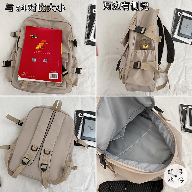 Balo đi học ulzzang , cặp unisex nam nữ 2 túi character B118.