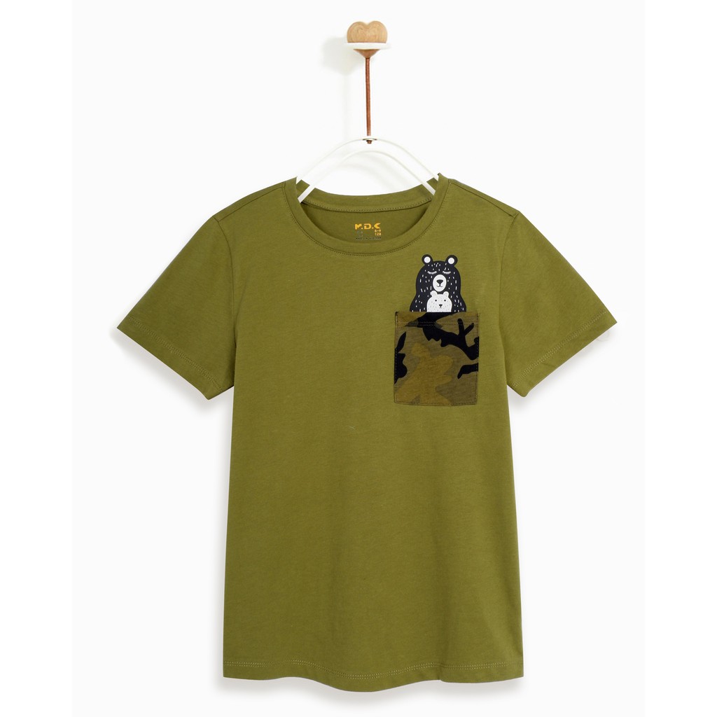 Áo bé trai-Camo Bear Pocket - CBSUM19T06- M.D.K