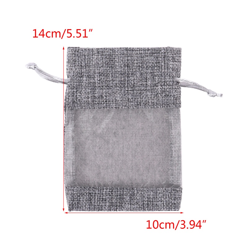 Bộ 50 Túi Dây Rút Chất Liệu Sợi Đay Tự Nhiên