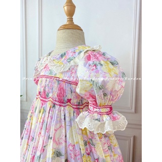 ĐẦM SMOCK HOA CỔ ĐIỀN[1y-8y]