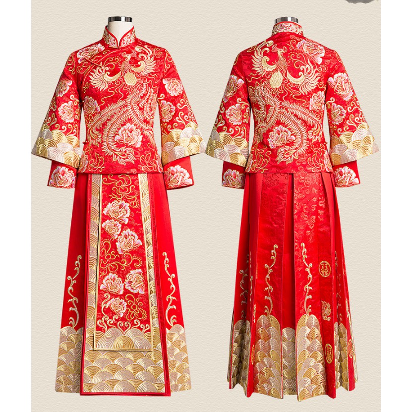 Hỉ phục cổ trang Mẫu đơn Phượng hoàng tung cánh