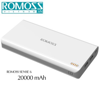 Pin dự phòng Romoss Sense 6 - BH 1 năm chính hãng | Pin dự phòng Romoss Sense 6