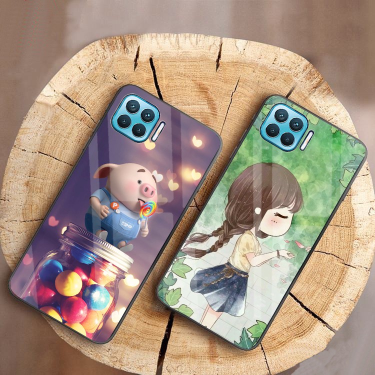 Ốp Lưng OPPO A73,A93 mặt kính cường lực cao cấp