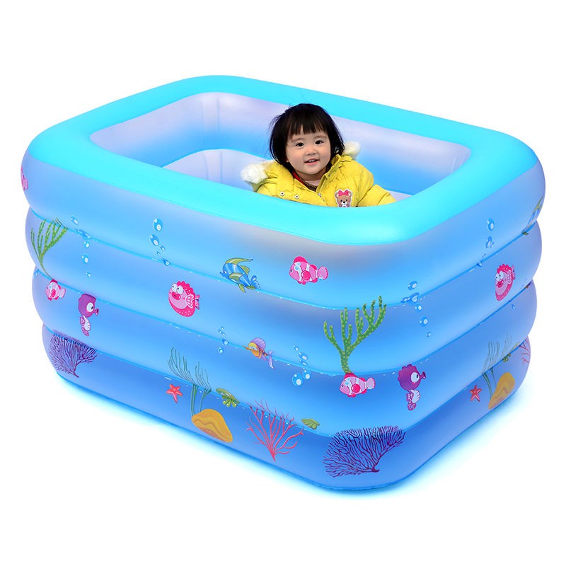 Bể bơi cho bé sơ sinh gia dụng bơm hơi trẻ em thùng tắm cách nhiệt dày dặn