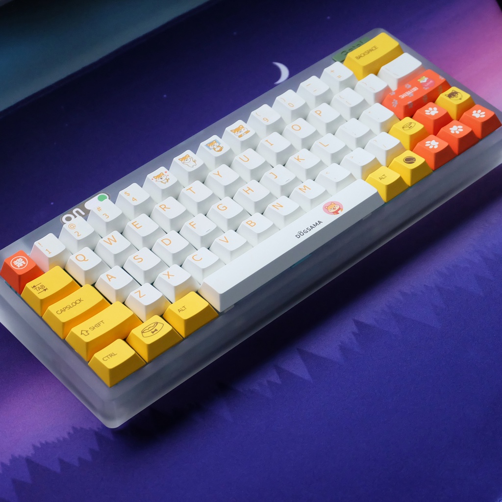PBT keycap Cherry có thể cấu hình 134 phím Nhuộm thăng hoa Bố cục ANSI cho bàn phím cơ Cherry MX Switch