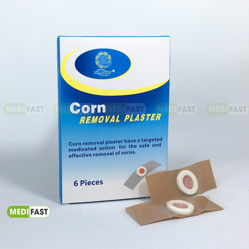 Miếng dán giảm mụn cóc Corn Removal Plaster Hộp 6 miếng dán mụn cơm, chai chân an toàn, không gây đau