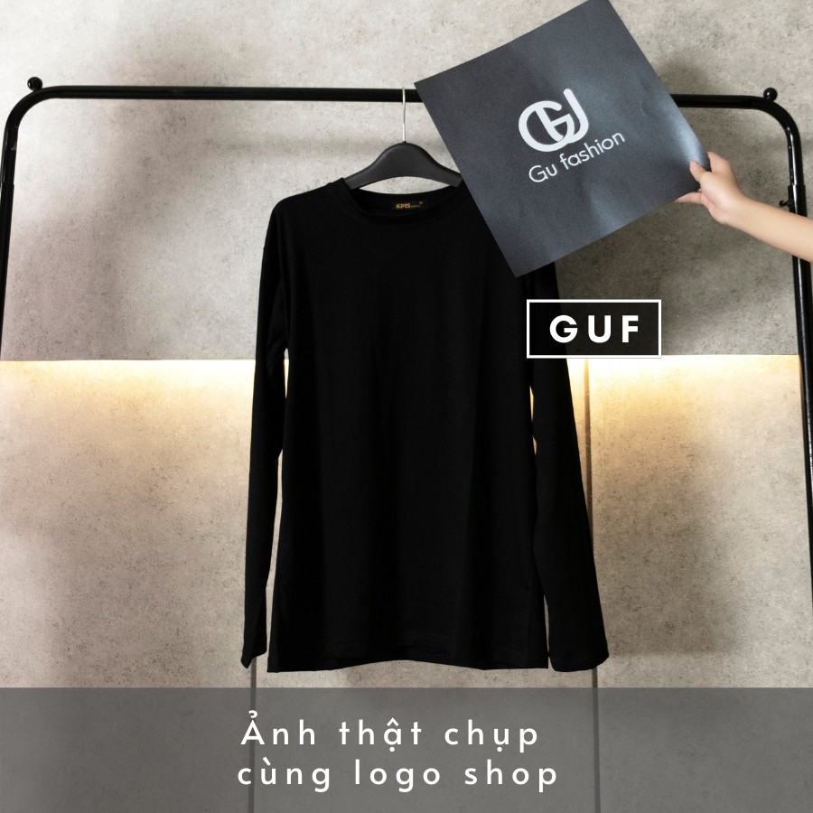 Áo Thun Tay Dài Nam Nữ Form Rộng Cổ Tròn Đen Trắng Chất Phông Mềm Mịn Basic Unisex | BigBuy360 - bigbuy360.vn