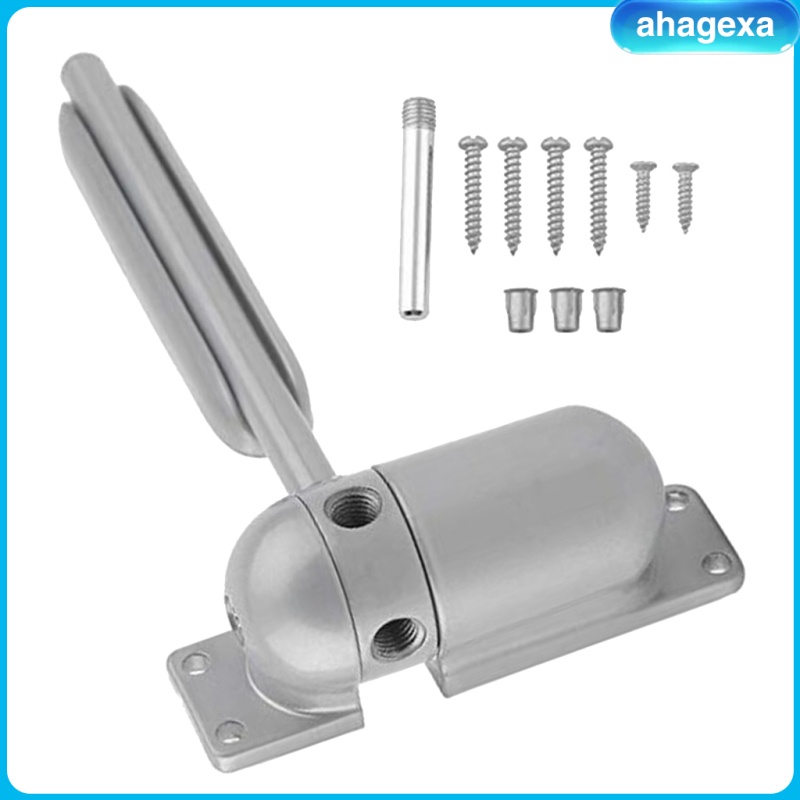 Zinc Alloy Spring Door Closer Self Closing Surface Mount Adjustable Gray