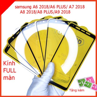 Cường lực SAMSUNG A6 2018,A6 PLUS, A7 2018,A8 2018,A8 PLUS, A9 2018, Tặng kèm giấy lau kính khô và ướt TAIYOSHOP3