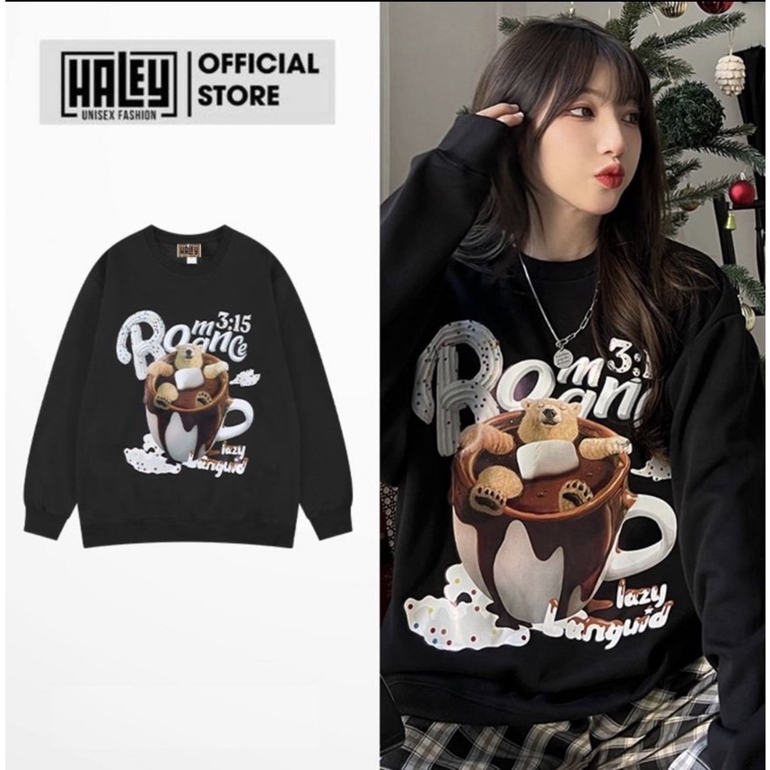 Áo Nỉ Sweater Nam Nữ Tay Dài Thu Đông Phong Cách Hàn Quốc  Cafe thương hiệu AZILA - TD95