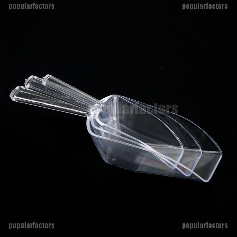 Bộ 3 Muỗng Múc Kem Bằng Nhựa Trong Suốt Dùng Cho Tiệc Cưới / Quán Bar