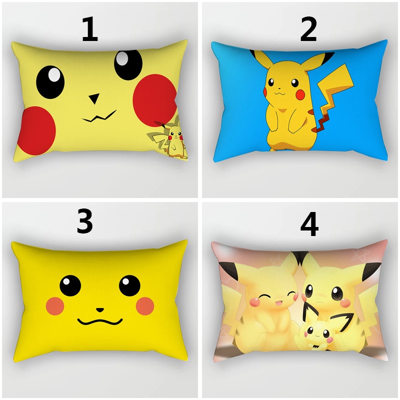 Vỏ bọc gối in hình Pikachu dễ thương 30x50cm