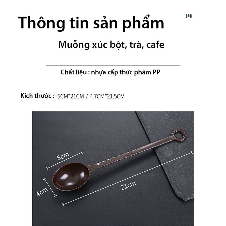 Muỗng nhựa đong nâu múc bột,múc sốt hoa quả,thìa nhựa định lượng 10gr - Dụng Cụ Pha Chế Quảng Trị