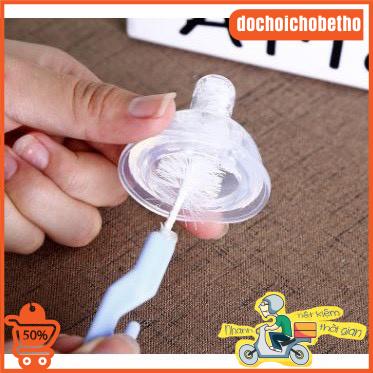 Bộ Cọ Bình Sữa 4 chi tiết Moonship, chổi cọ 4 chi tiết đa năng vệ sinh bình sữa và núm ti cho bé