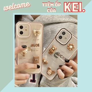 Ốp lưng hình gấu nổi xinh cực xinh bảo vệ camera dành cho nhiều dòng máy của Iphone/samsung/oppo/realme/vivo/xiaomi
