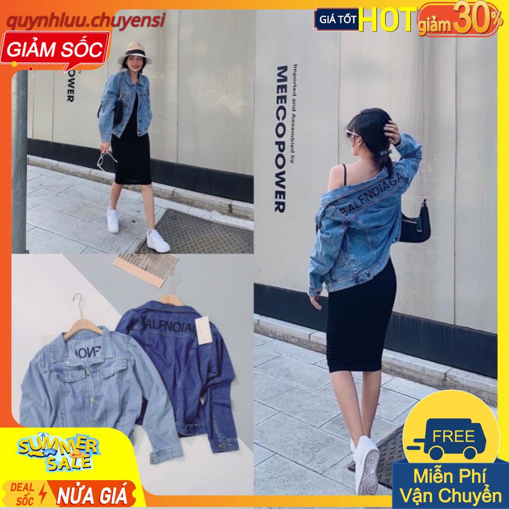 BÁN SỈ ÁO KHOÁC JEANS NỮ THÊU BALFNOIAGA