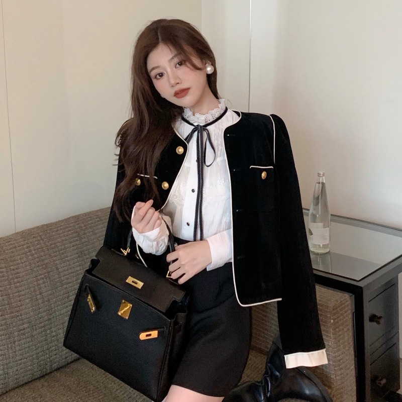 [ORDER+ẢNH THẬT] Set áo nhung dài tay nút bấm sang trọng váy ôm điệu đà Ulzzang siêu đẹp ❤️ | BigBuy360 - bigbuy360.vn