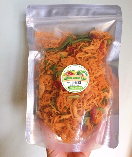 250G Khô gà lá chanh loại ngon không bột - Ăn là ghiền