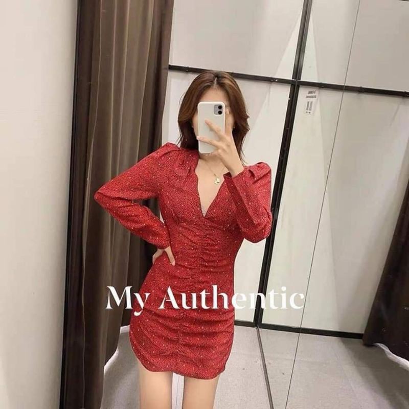 Đầm ZR nhúm eo auth vợt sale