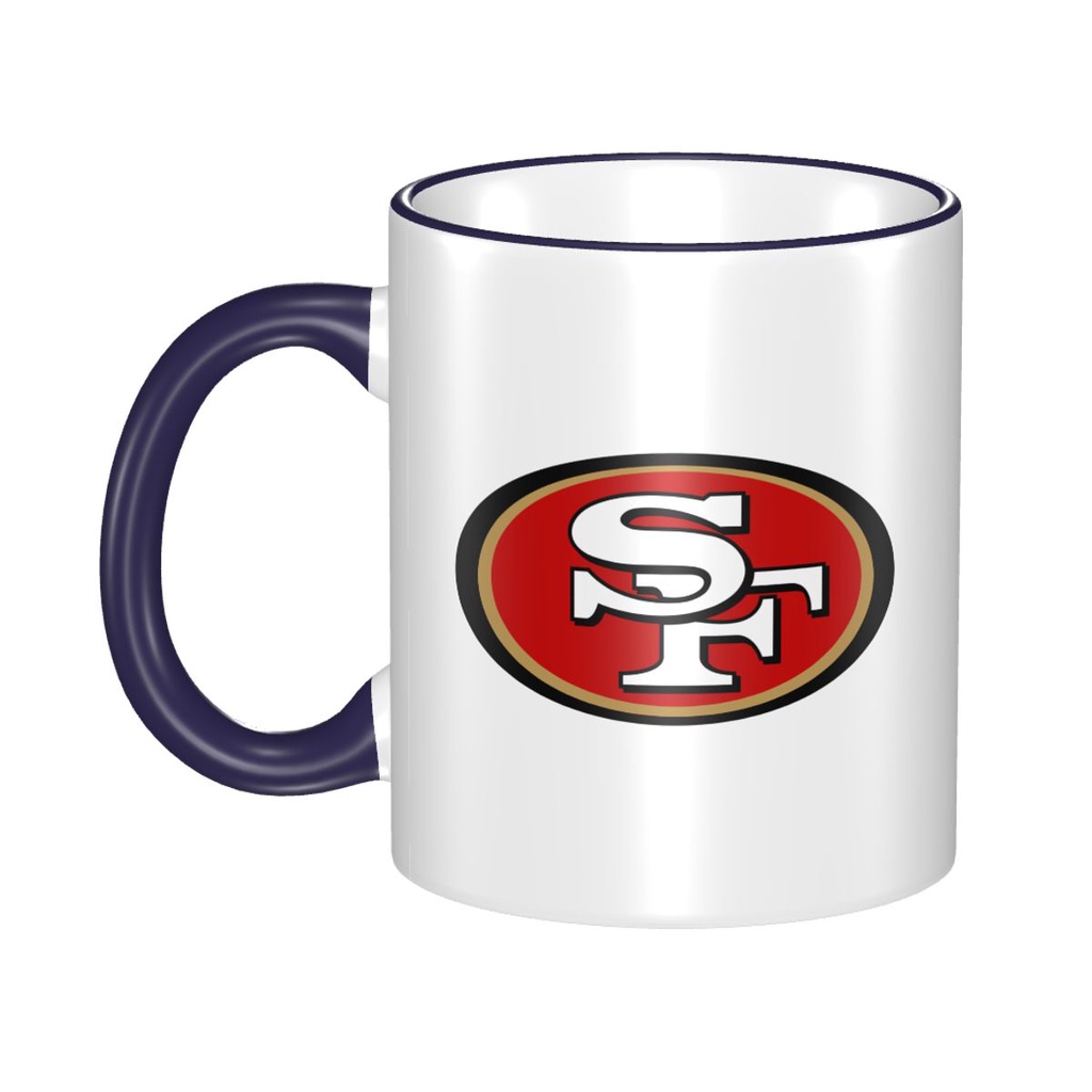 San Francisco 49ers Logo NFL Cốc Cà Phê Sáng Tạo Cốc Cặp Đôi Cốc Gốm Đơn Giản Hợp Thời Trang Gốm Uốn