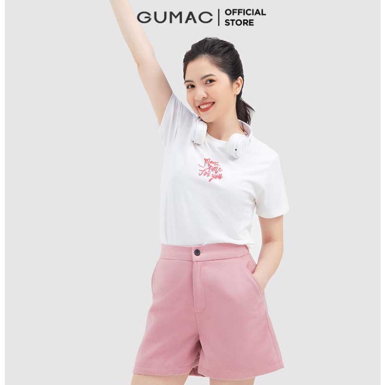 Áo thun nữ đẹp thời trang nữ GUMAC chính hãng cổ tròn màu trắng họa tiết in chữ trẻ trung cá tính ATB11008 – Hàng nhập k – GUMAC >>> top1shop >>> shopee.vn