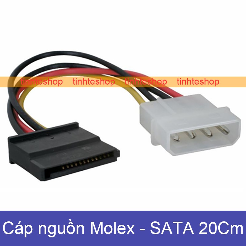 Cáp nguồn SATA IDE ATA Molex sang SATA - Dây nguồn ổ cứng SATA từ 4PIN IDE ra SATA 20Cm